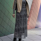 Monochrome power long skirt