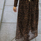 Leopard power long skirt