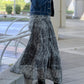 Monochrome power long skirt