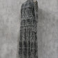 Monochrome power long skirt